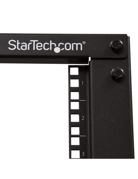 StarTech.com Server Rack a 4 Montanti 8U Open Frame, Armadio Rack di Rete 19" con Ruote, piedini di livellamento o montaggio a p