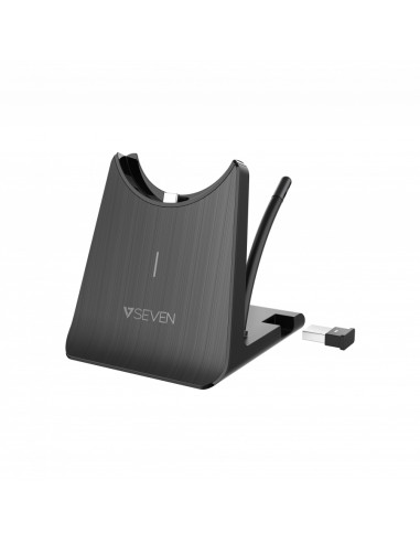 V7 HB605M cuffia e auricolare Wireless Portatile Ufficio USB tipo-C Bluetooth Nero, Grigio