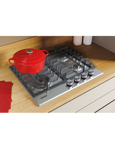 Hoover H-HOB 300 GAS HHG6BF4MX Acciaio inox Da incasso 60 cm 4 Fornello(i)