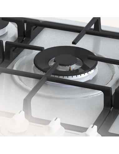 Hisense GM773XF piano cottura Acciaio inox Da incasso 71 cm Gas 5 Fornello(i)