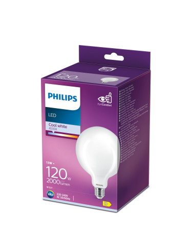Philips Lampadina smerigliata a filamento 120 W G120 E27