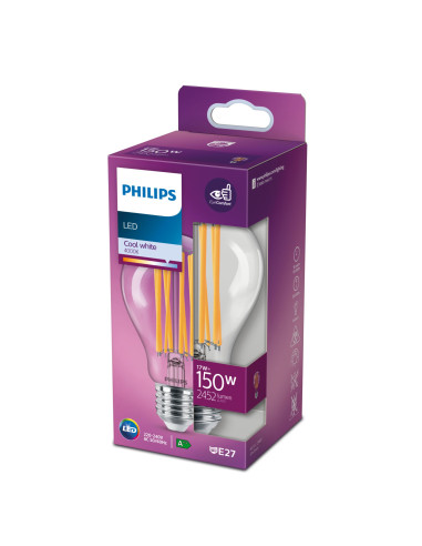 Philips Lampadina trasparente a filamento 150 W A67 E27