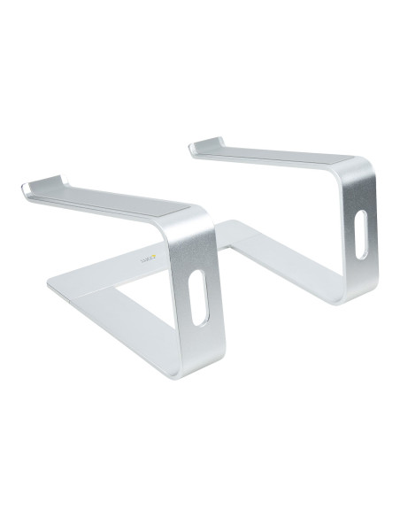 StarTech.com Supporto per PC Portatile da Scrivania in Alluminio/Argento supporta fino a 5 kg, Rialzo Ergonomico per Laptop, Sup