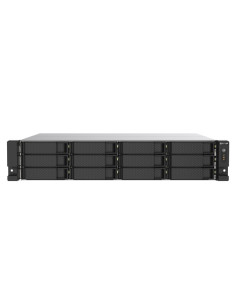 QNAP TS-1273AU-RP-8G server NAS e di archiviazione Armadio (2U) Ryzen Embedded V1500B 8 GB DDR4 0 TB QNAP QTS Alluminio, Nero