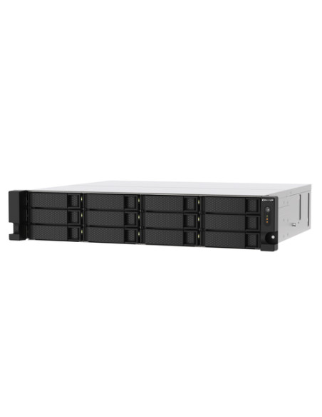 QNAP TS-1273AU-RP-8G server NAS e di archiviazione Armadio (2U) Ryzen Embedded V1500B 8 GB DDR4 0 TB QNAP QTS Alluminio, Nero