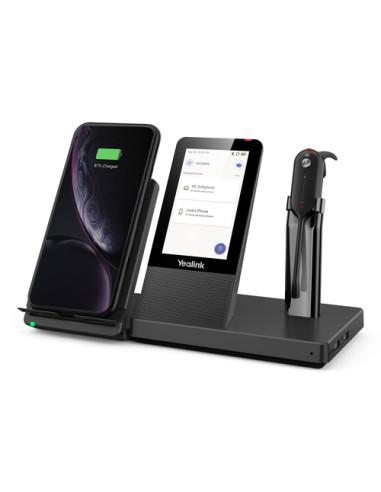Yealink WH67 Teams Auricolare Wireless A clip, A Padiglione, Passanuca Ufficio Bluetooth Base di ricarica Nero