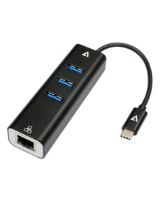 V7 V7UCRJ45USB3 replicatore di porte e docking station per laptop USB tipo-C Nero