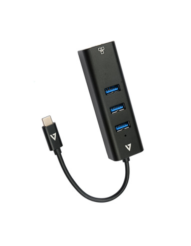 V7 V7UCRJ45USB3 replicatore di porte e docking station per laptop USB tipo-C Nero