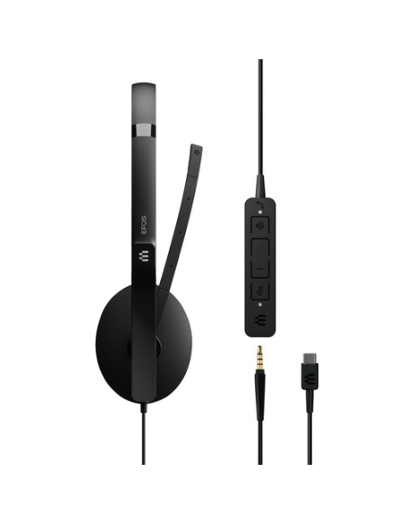 EPOS ADAPT 165T USB-C II Auricolare Cablato A Padiglione Ufficio USB tipo-C Nero