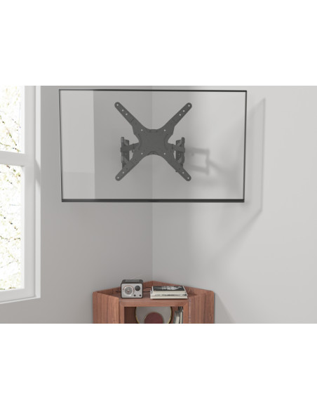 Equip 650328 Staffa per montaggio a parete del televisore ad angolo con movimento completo da 23“ a 55”.