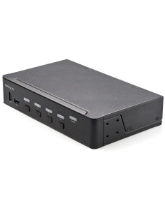 StarTech.com KVM Switch HDMI a 4 porte - Monitor singolo 4K 60Hz Ultra HD HDR - Switch KVM HDMI 2.0 per PC con 2 porte USB 3.0 H