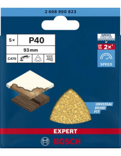 Bosch 2 608 900 823 fornitura per utensili rotanti per molatura/levigatura Legno Carta abrasiva 2