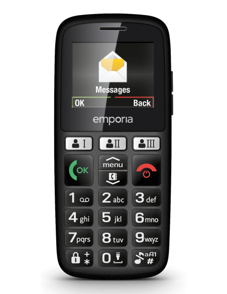 Emporia emporiaHAPPY 70 g Nero Telefono di livello base