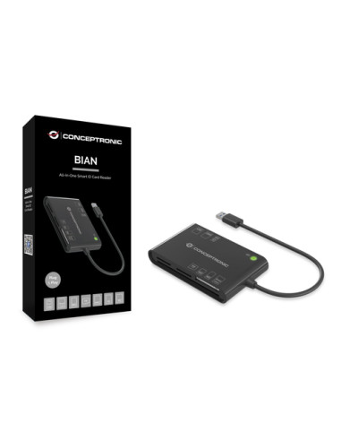 Conceptronic BIAN01B lettore di card readers Interno USB 3.2 Gen 1 (3.1 Gen 1) Nero