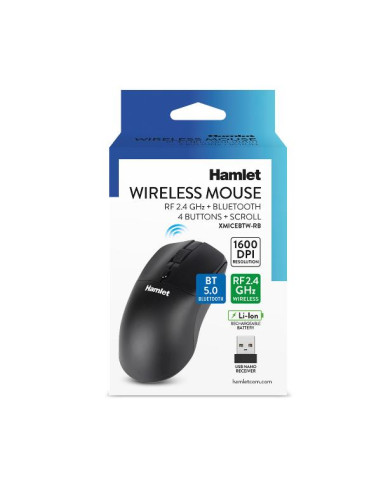 MOUSE WIRELESS 2.4GHZ 1600DPI