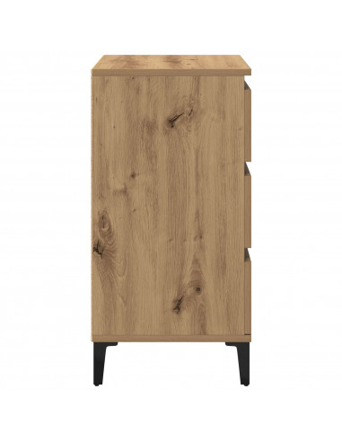 Comodino in Rovere Artigianale 40x35x70 cm in Legno Ingegnerizzato