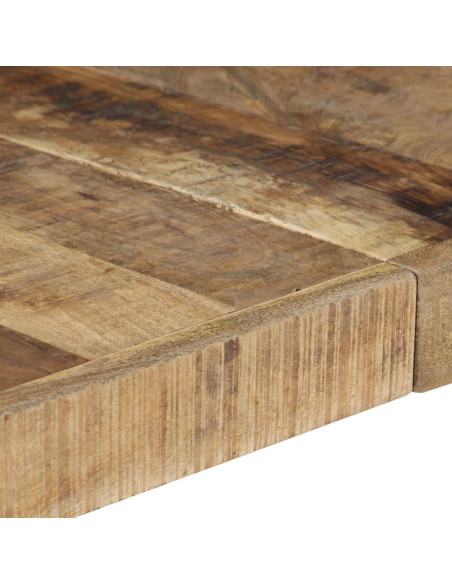 Tavolino da Salotto 140x140x40 cm in Legno di Mango Grezzo