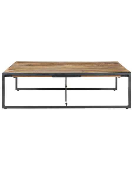 Tavolino da Salotto 140x140x40 cm in Legno di Mango Grezzo