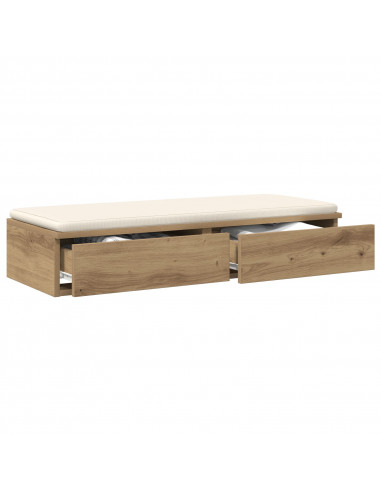 Contenitori per Letto  in Rovere Artigianale 100x36,5x16,5 cm in Legno Ingegnerizzato