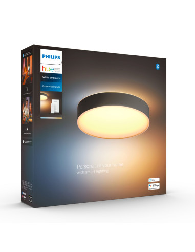 Philips Hue White ambiance Enrave Plafoniera Smart Nera M
