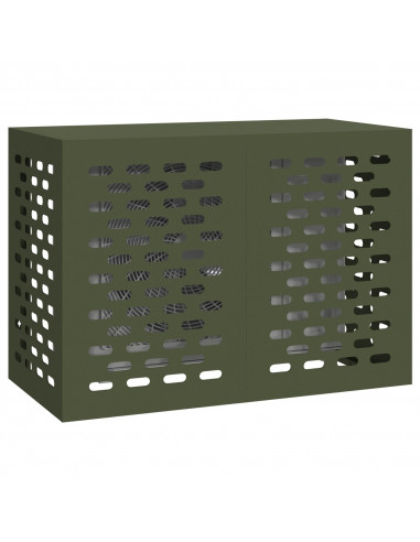 Copertura per Condizionatore  Verde Oliva 100x50x70 cm in Acciaio