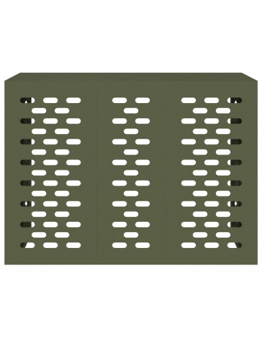 Copertura per Condizionatore  Verde Oliva 110x50x80 cm Acciaio
