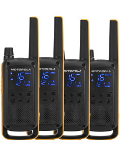 Motorola Talkabout T82 Extreme Quad Pack ricetrasmittente 16 canali Nero, Arancione