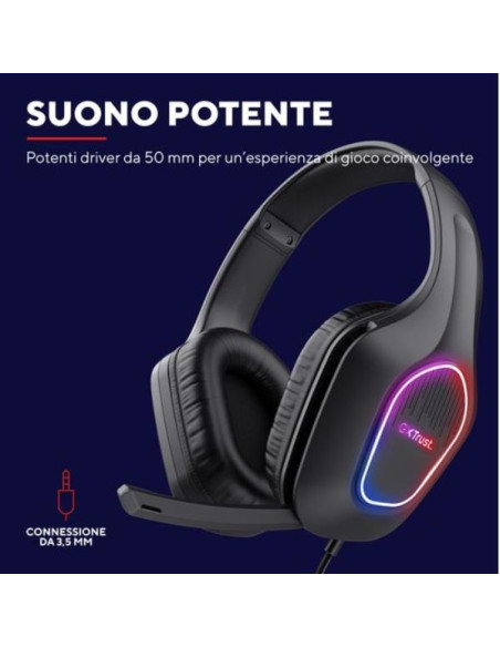 GXT416 ZIROX LED HEADSET BLK