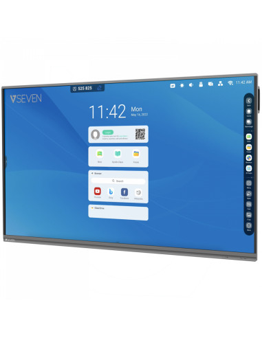 V7 IFP7502-V7PRO lavagna interattiva 190,5 cm (75") 3840 x 2160 Pixel Touch screen Nero USB / Bluetooth