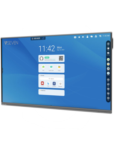 V7 IFP6502-V7PRO lavagna interattiva 165,1 cm (65") 3840 x 2160 Pixel Touch screen Nero USB / Bluetooth