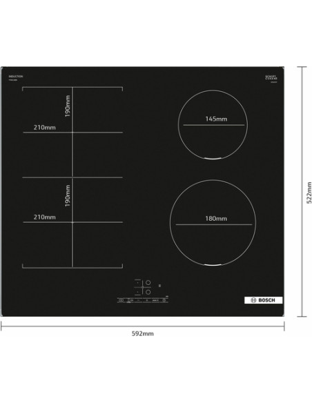 Bosch Serie 4 PVS611BB6E Piano cottura a induzione 60 cm Nero, senza profili