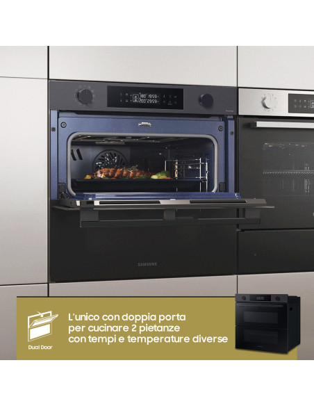 Samsung NV7B4540VBB Forno ad incasso Dual Cook Flex™ Serie 4 76 L A+ Black Inox