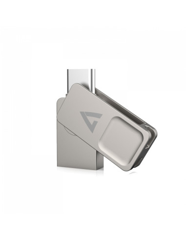 V7 VF364GTC unità flash USB 64 GB USB Type-A / USB Type-C 3.2 Gen 1 (3.1 Gen 1) Argento