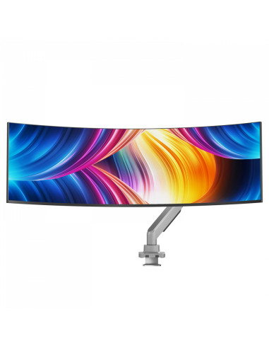 V7 DM1HDS Supporti a parete per TV 124,5 cm (49") Scrivania Nero, Argento