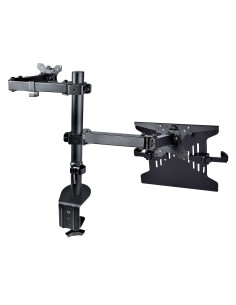 StarTech.com Braccio Monitor da Scrivania con Ripiano VESA Ventilato per Laptop (4.5kg) e Display fino a 32" (8kg), Nero, Suppor 2