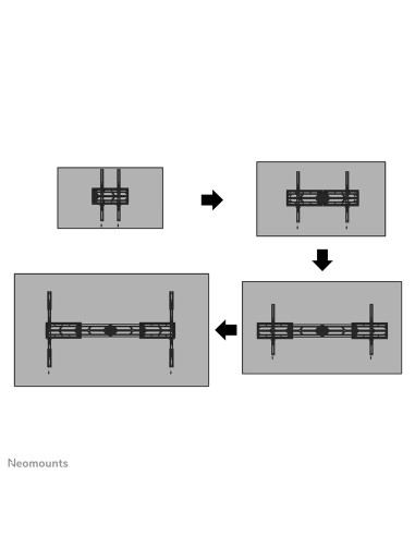 Neomounts WL30S-950BL19 Supporto a parete per TV pesanti 55-110" - fisso - bloccabile - orizzontale e verticale
