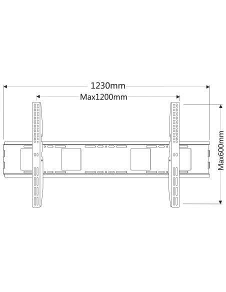 Techly ICA-PLB 2230 Supporto TV a parete 2,54 m (100") Nero