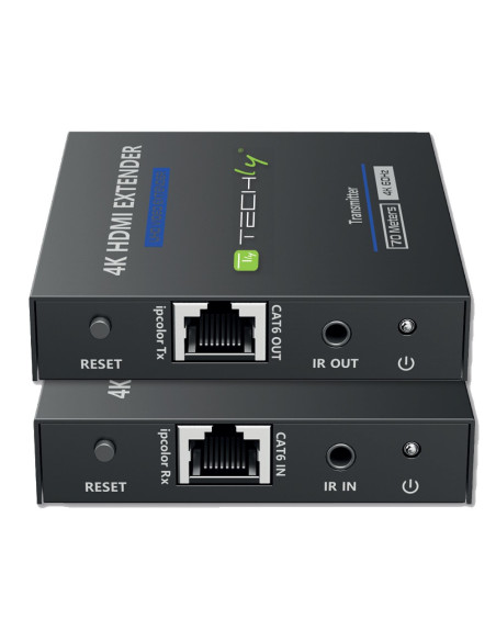 Techly IDATA EXT-565 moltiplicatore AV Trasmettitore e ricevitore AV Nero