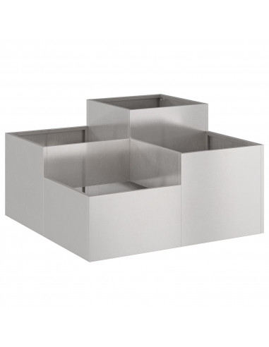 Fioriera da Giardino 80x80x48 cm in Acciaio Resistente
