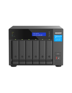 QNAP TVS-h674 NAS Tower Intel® Core™ i3 i3-12100 16 GB DDR4 0 TB QuTS hero Nero