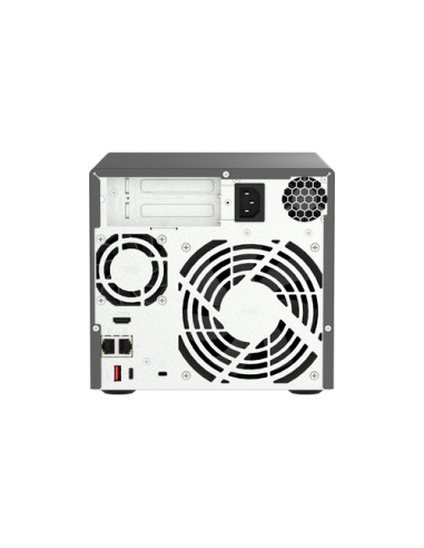QNAP TVS-H474 NAS Tower Intel® Pentium® G7400 8 GB DDR4 0 TB QuTS hero Nero