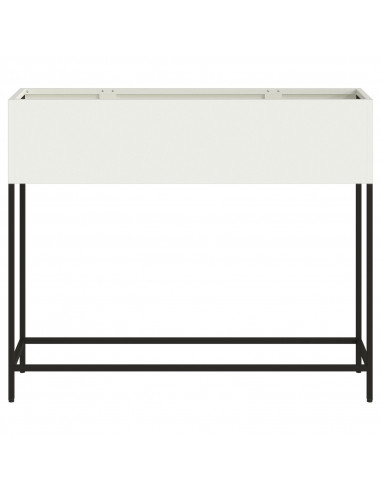 Fioriera Elevata 100x26x82 cm Acciaio Bianco