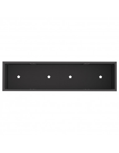 Fioriera Rialzata 100x26x82 cm Acciaio Nero