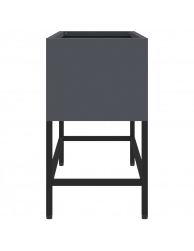Fioriera Sollevata 60x26x45 cm Acciaio Antracite