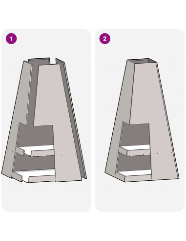 Focolare con Magazzino per Legna Nero 50x50x100 cm Acciaio