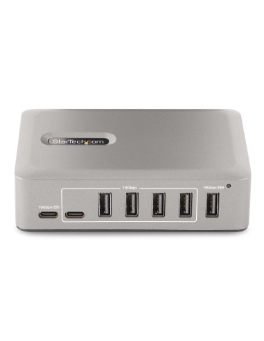 StarTech.com Hub USB-C 3.0 a 10 Porte - 8x USB-A + 2x USB-C - Autoalimentato con Alimentatore da 65W - Hub USB 3.1 10Gbps - Mult