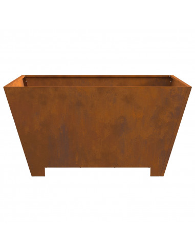 Focolare Quadrato 80x80x40 cm in Acciaio Invecchiato