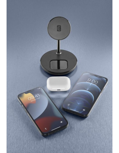 Cellularline Mag Duo Wireless Charger Supporto con carica wireless 2 in 1 per dispositivi Apple