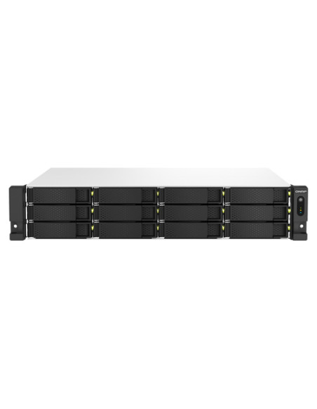 QNAP TS-1264U-RP NAS Armadio (2U) Intel® Celeron® 8 GB DDR4 0 TB QNAP QTS Alluminio, Nero