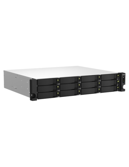 QNAP TS-1264U-RP NAS Armadio (2U) Intel® Celeron® 8 GB DDR4 0 TB QNAP QTS Alluminio, Nero